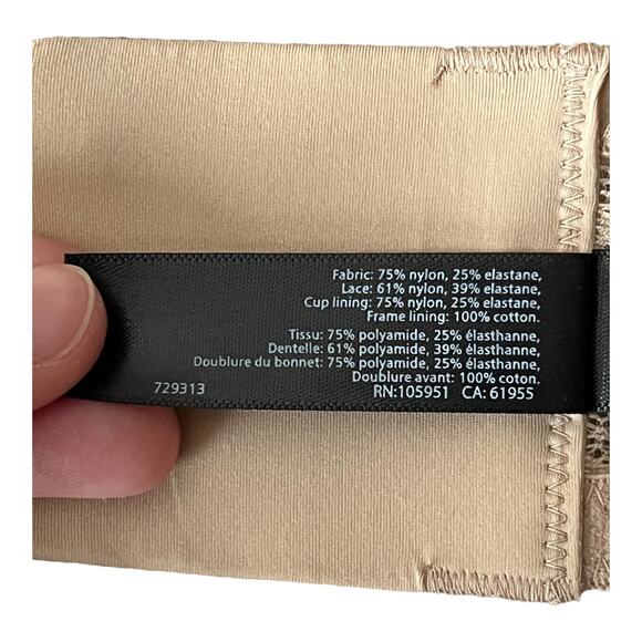 Natori Bra 729313 Adapt Bandeau Underwire tan 38B MISSING STRAPS - Picture 6 of 8